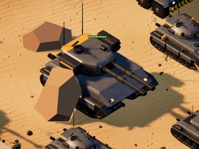 A Mammoth Tank with twin cannons and rocket pods.